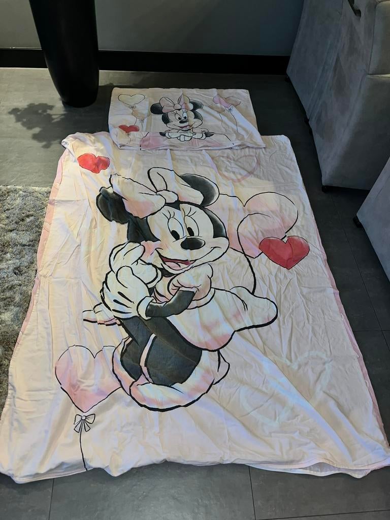 Disney Minnie Mouse 1-persoons dekbedovertrek, Meisje, Dekbedovertrek, Ophalen of Verzenden, Zo goed als nieuw