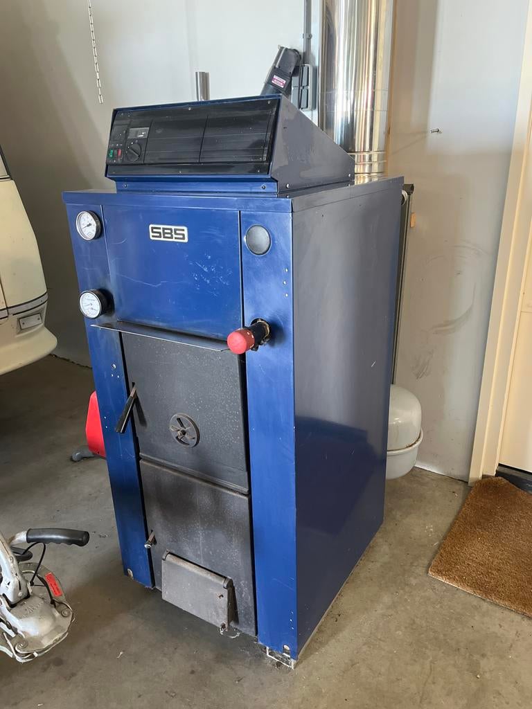 Professionele centrale pelletkachel, Huis en Inrichting, Kachels, Ophalen, Gebruikt, Overige brandstoffen, Pelletkachel