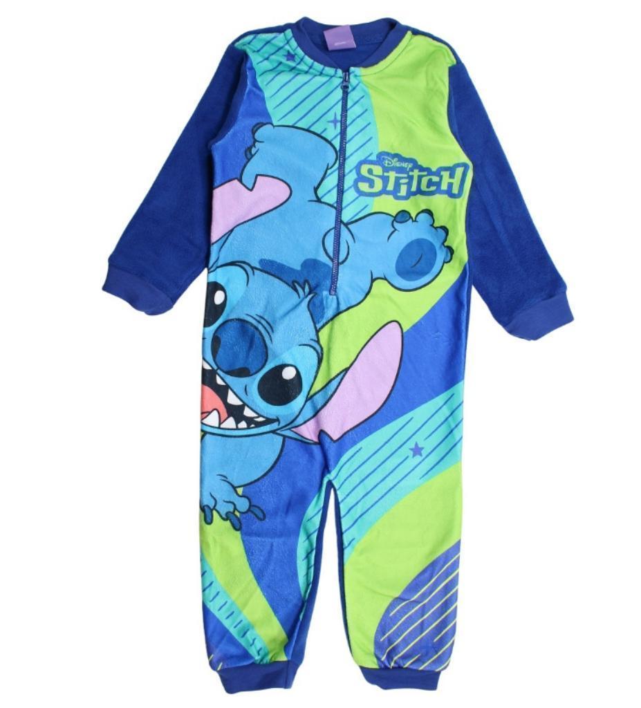 Stitch Fleece Onesie Blauw - Maat 92 - 98- 104- 110- 116, Nacht- of Onderkleding, Stitch, Jongen of Meisje, Nieuw