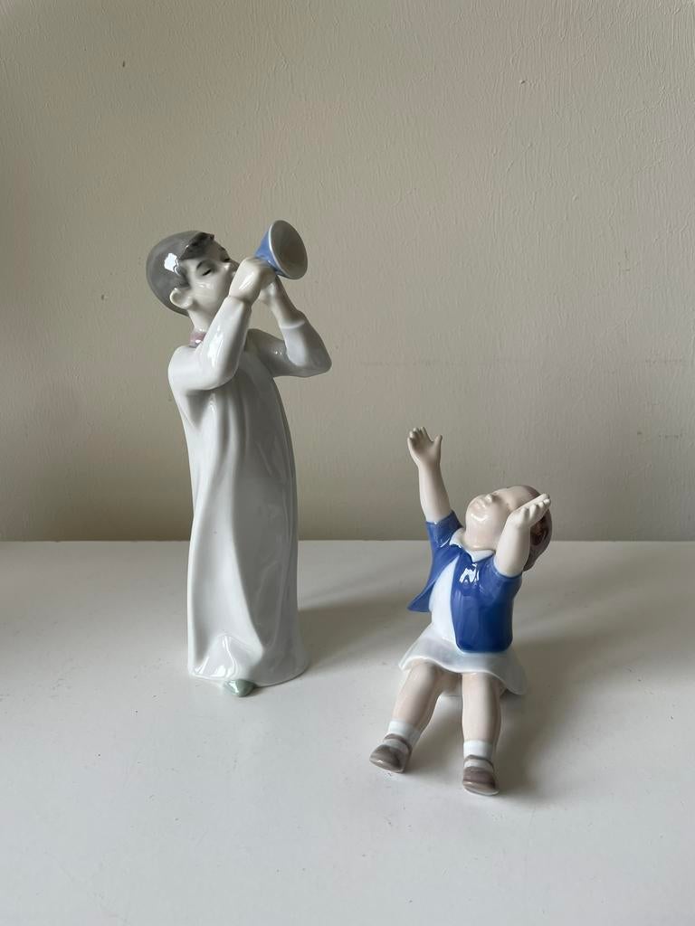 2 porseleinen beeldjes, w.o. van Bing en Grondahl., Ophalen of Verzenden, Gebruikt, Mens