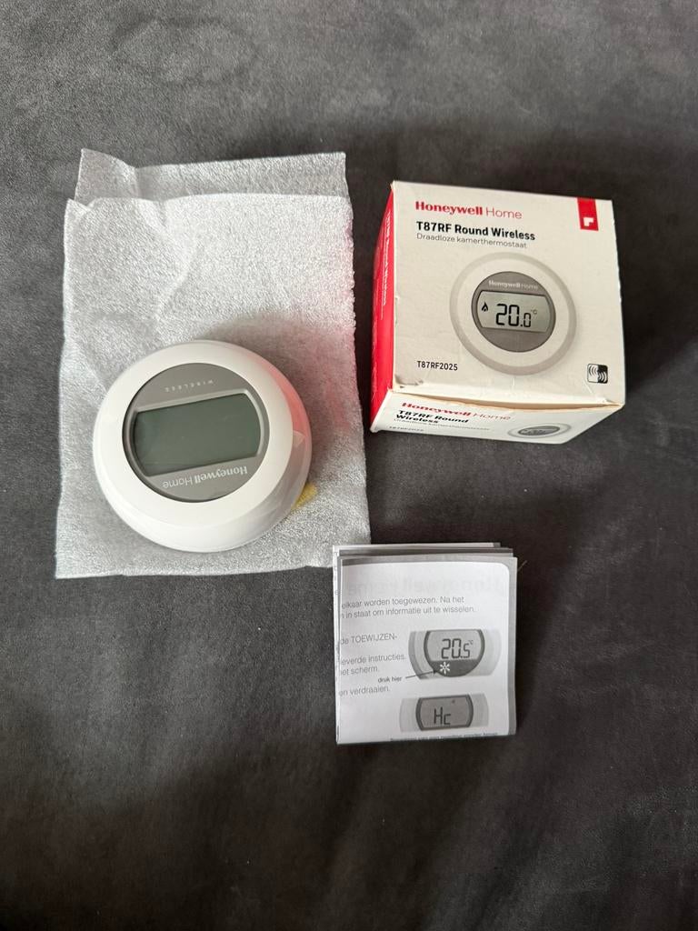 Honeywell Round draadloos T87RF2025 zonder RF module, Minder dan 30 cm, Overige typen, Nieuw, Minder dan 60 cm
