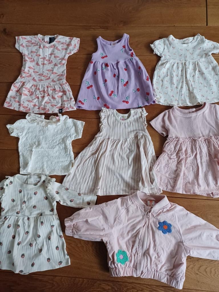8 stuks meisjes babykleding mt 62, Ophalen of Verzenden, Zo goed als nieuw, Maat 62