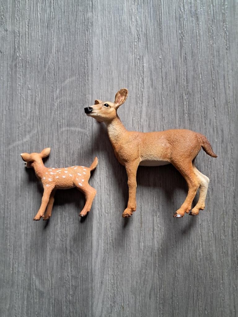 Schleich herten set - Moeder en kalf, Ophalen of Verzenden, Zo goed als nieuw, Jongen of Meisje