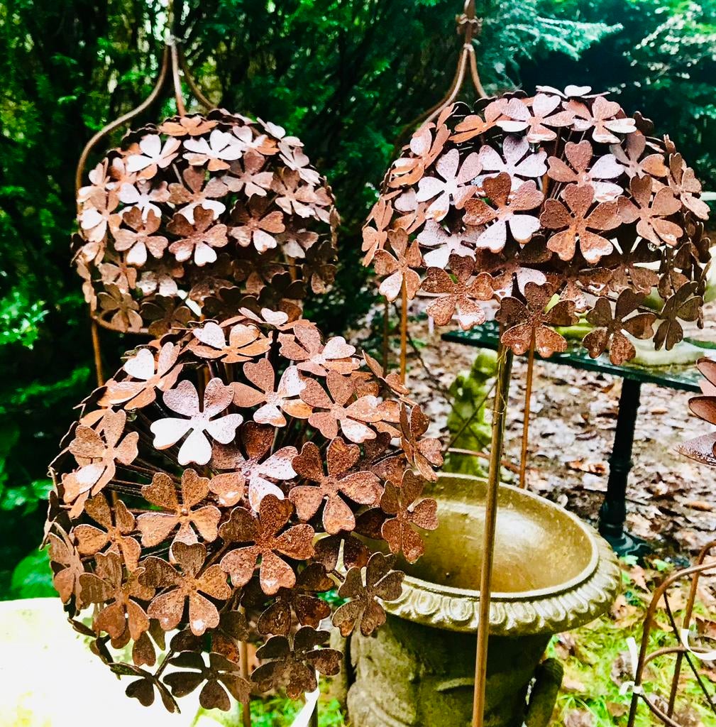 * Roest bloemen ijzeren bloem Franse tuinsteker gietijzer, Ophalen, Nieuw