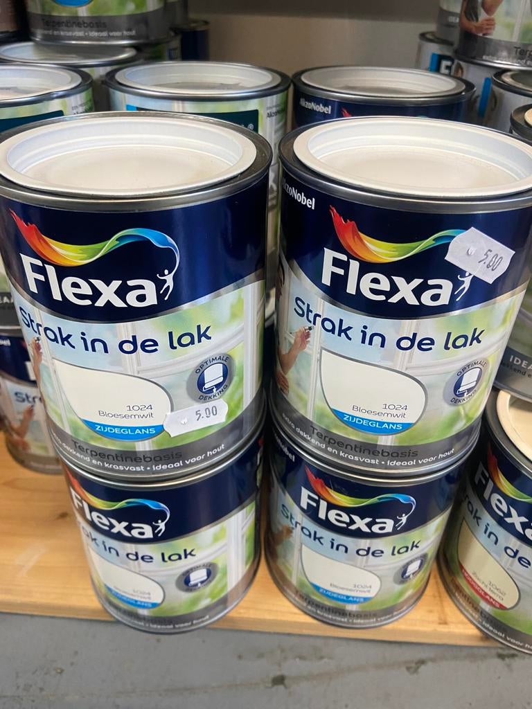 Verf, beits, vloer en parket wax en interieurlak 50% korting, Ophalen, Wit, Nieuw, Flexa Histor en Rambo