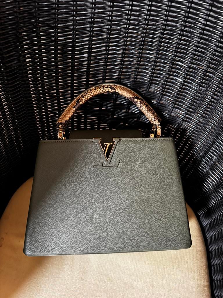 Louis Vuitton tas, Ophalen of Verzenden, Zo goed als nieuw, Groen, Handtas