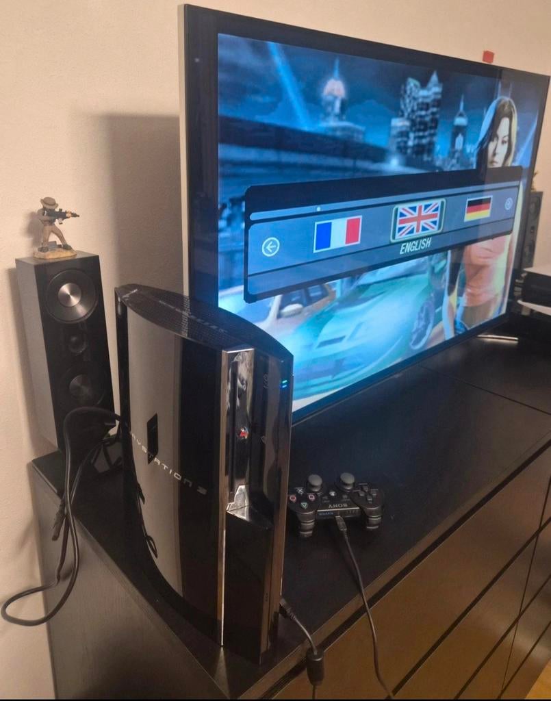 PlayStation 3 60GB CECHC04, Ophalen of Verzenden, Gebruikt, Met 2 controllers, Phat