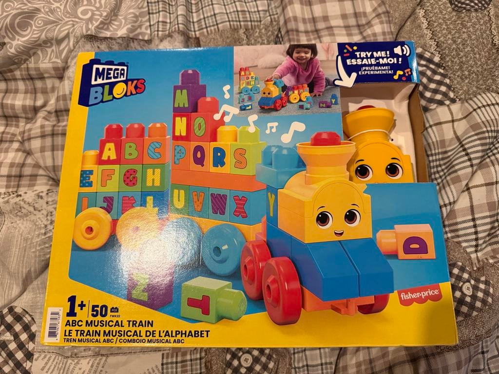 Mega Bloks ABC Muzikale Trein - Nieuw in doos, Kinderen en Baby's, Speelgoed | Babyspeelgoed, Nieuw, Overige typen, Met geluid