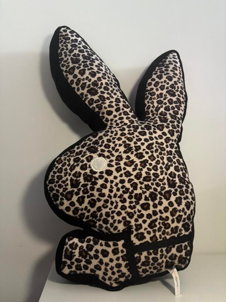 Playboy Vintage Bunny Shaped Pillow Original Leopard, Ophalen of Verzenden, Zo goed als nieuw, Vierkant