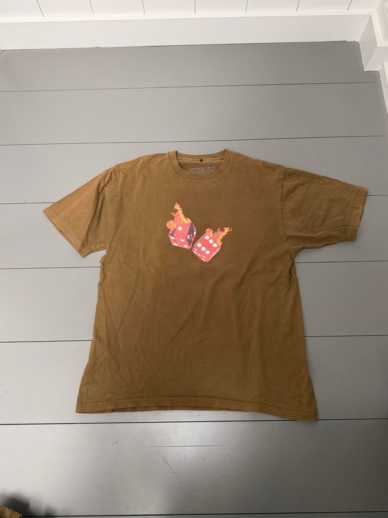 Travis Scott Astroworld Las Vegas T-shirt, Ophalen of Verzenden, Zo goed als nieuw, Maat 56/58 (XL), Bruin