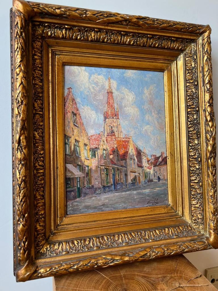 Omer Coppens - Zonnig stadsgezicht te Brugge, Ophalen