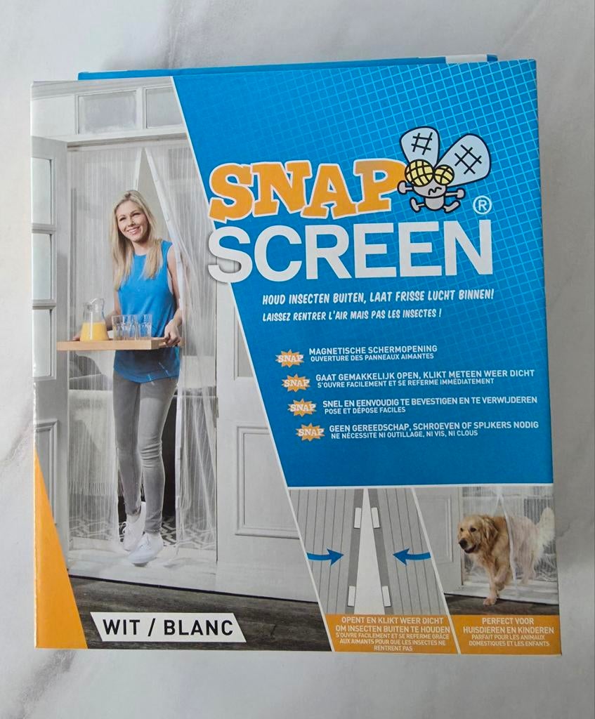 Snap Screen hordeur 100x200 cm met magneten, Ophalen of Verzenden