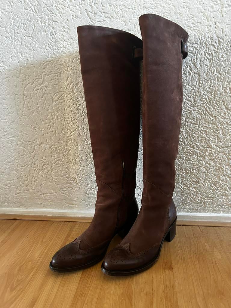 Laarzen Pauw (39), Hoge laarzen, Bruin, Ophalen of Verzenden, Zo goed als nieuw