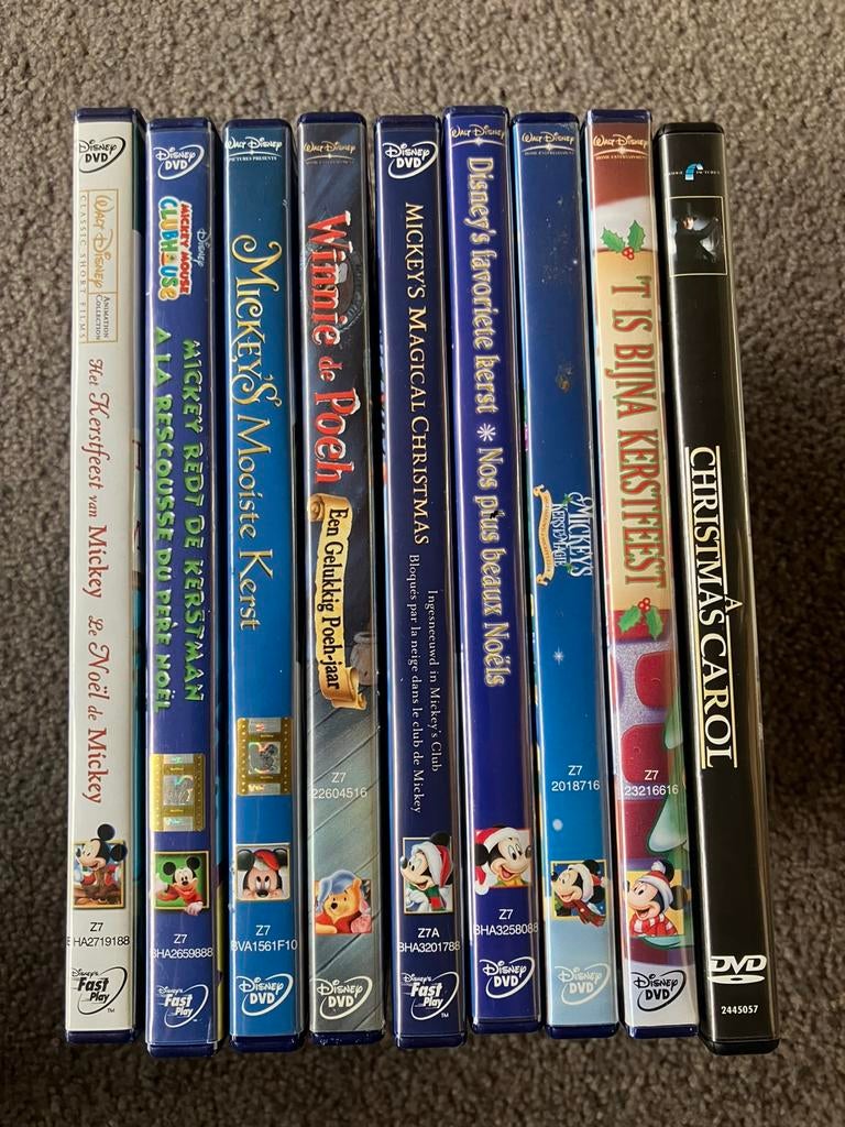 9x kinder kerstfilms, Cd's en Dvd's, Gebruikt, Tekenfilm, Alle leeftijden, Overige soorten