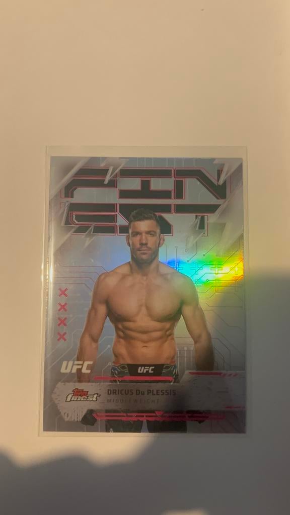Dricus Du Plesis RARE REFRECTOR | TOPPS UFC FINEST 2025, Ophalen of Verzenden, Nieuw, Losse kaart