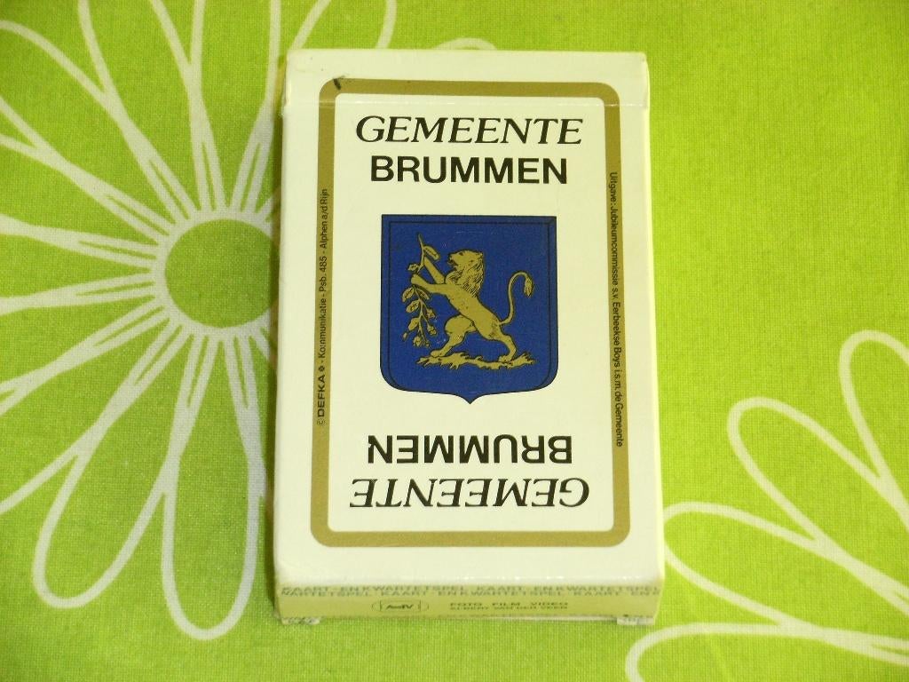 Speelkaarten/kwartet gemeente Brummen - Eerbeekse boys 1987, Ophalen of Verzenden, Gebruikt, Kwartet(ten)