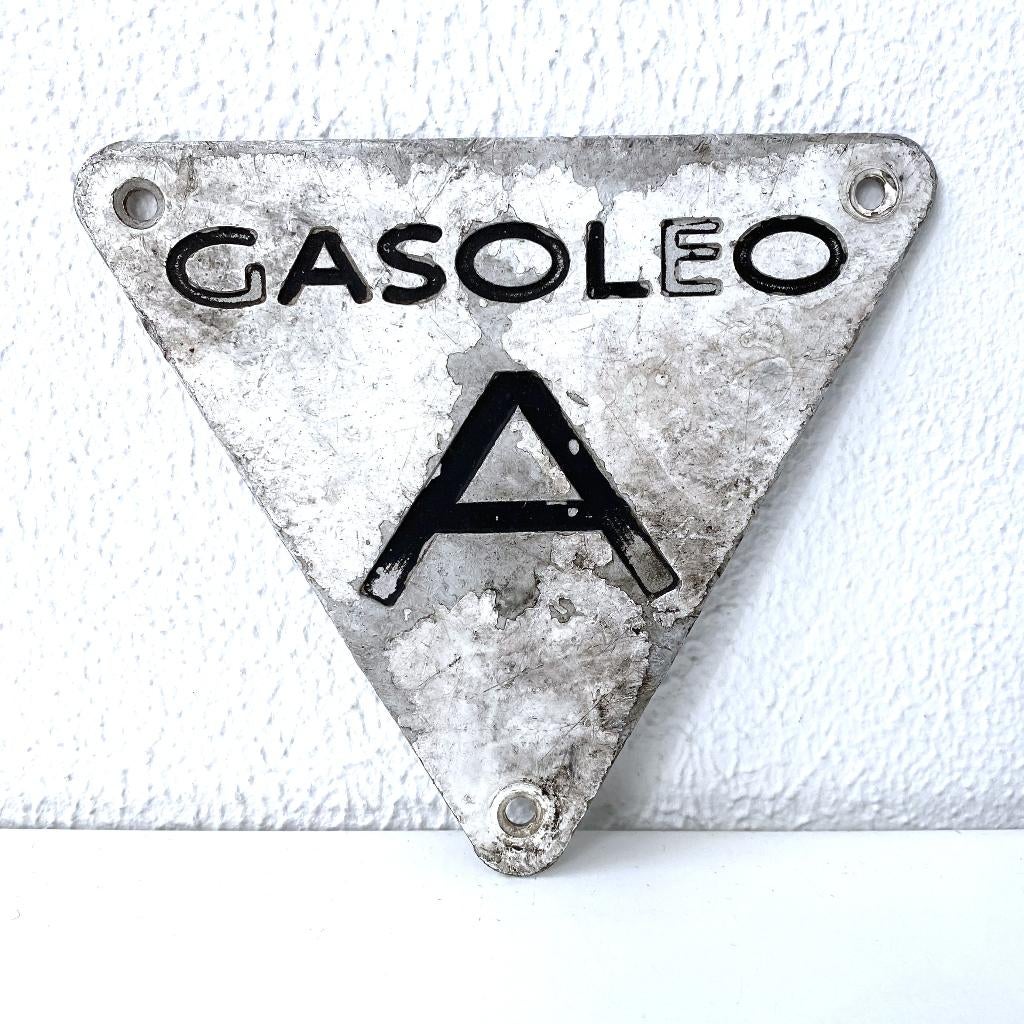 Gasoleo bord, Verzamelen, Reclamebord, Gebruikt, Verzenden, .