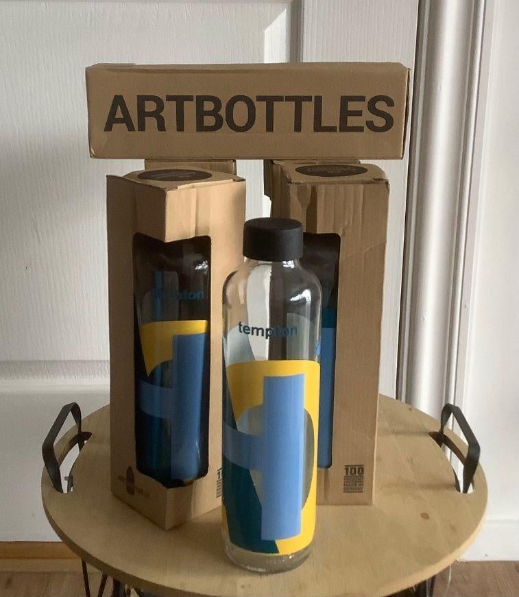 waterflessen: Art Bottles en zwart alu // NIEUW!!!!, Ophalen of Verzenden, Nieuw