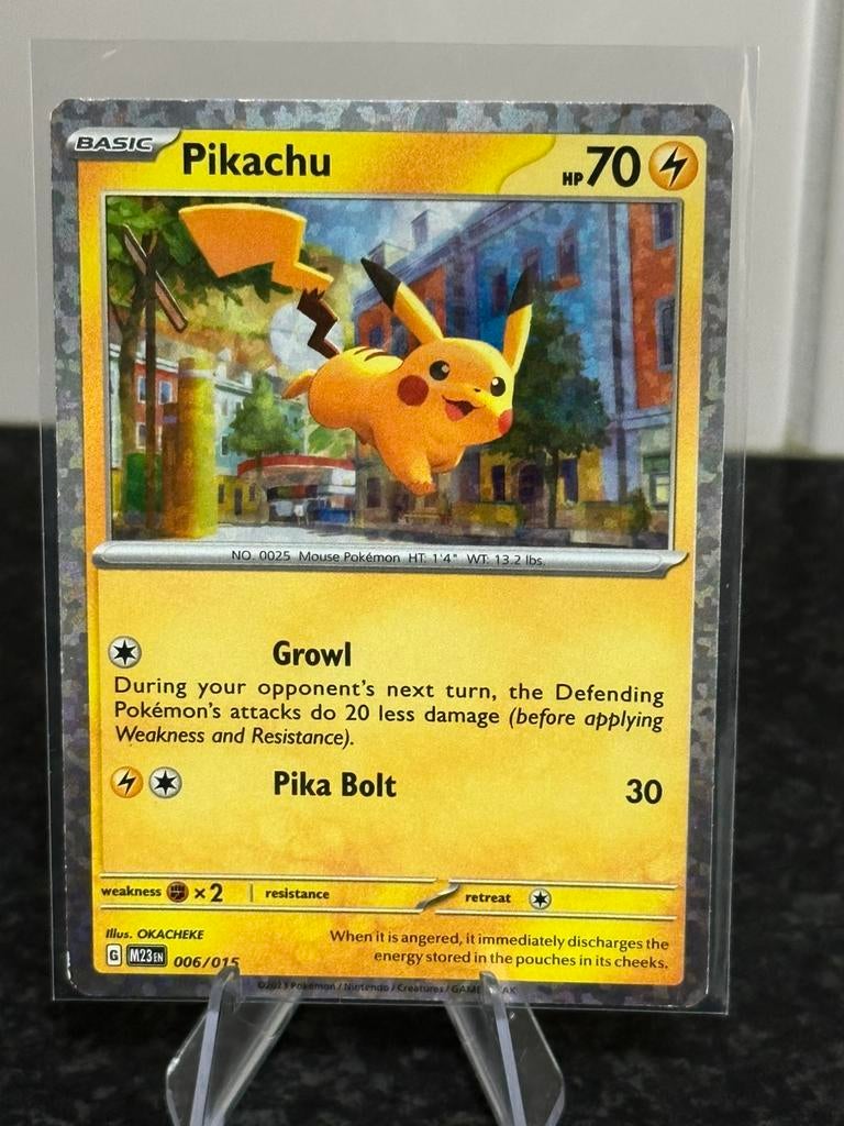 Pikachu Holo #6, McDonald‘s 2023, Engels, Ophalen of Verzenden, Zo goed als nieuw, Losse kaart, Foil