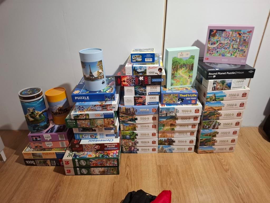 Complete puzzelcollectie Clementoni Jumbo, Ophalen of Verzenden, Meer dan 1500 stukjes, Zo goed als nieuw, Legpuzzel