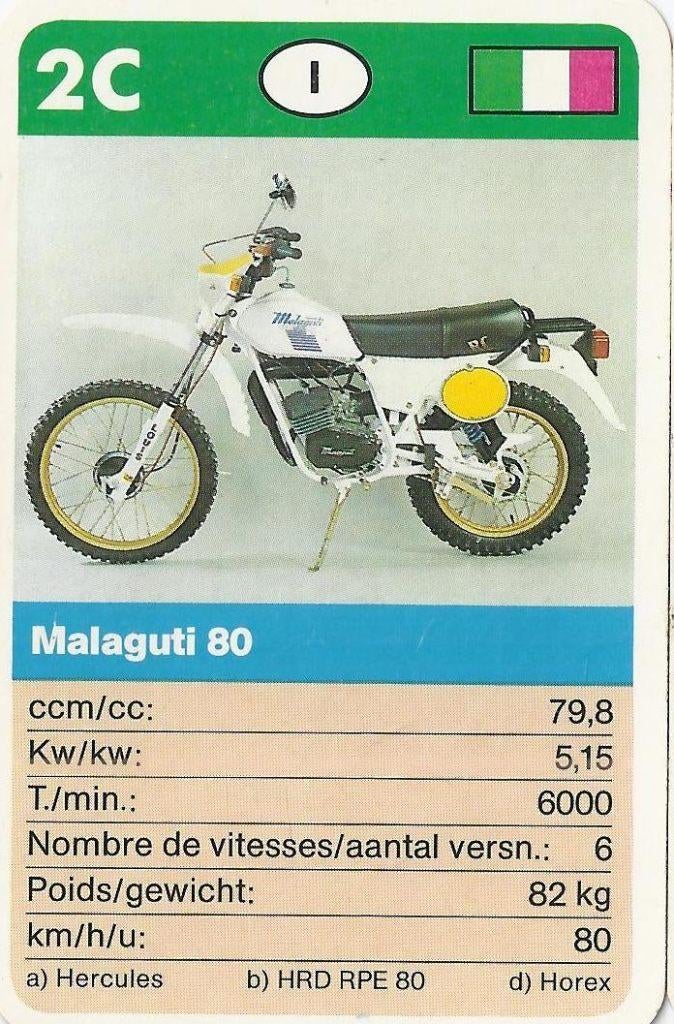 X26 motorkaartje 2c malaguti 80, Ophalen of Verzenden, Zo goed als nieuw, Motoren