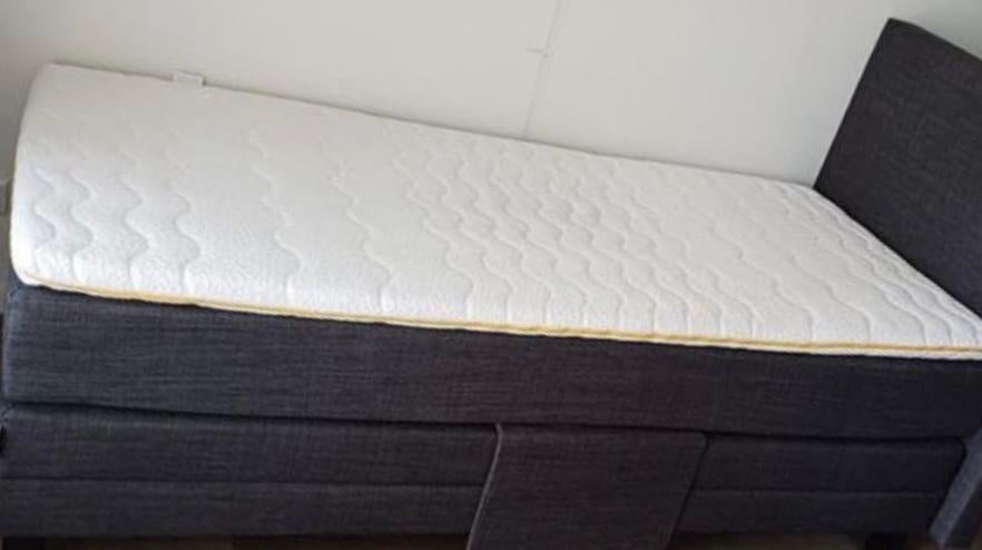 Elektrische boxspring pocket 90 x 200 cm antraciet, Ophalen, Gebruikt, 90 cm, Eenpersoons