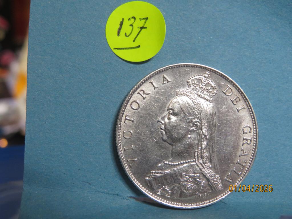 No.137- Victoria 2 Shilling Florin 1887  Pr. Staat, Ophalen of Verzenden, Overige landen, Losse munt, Zilver