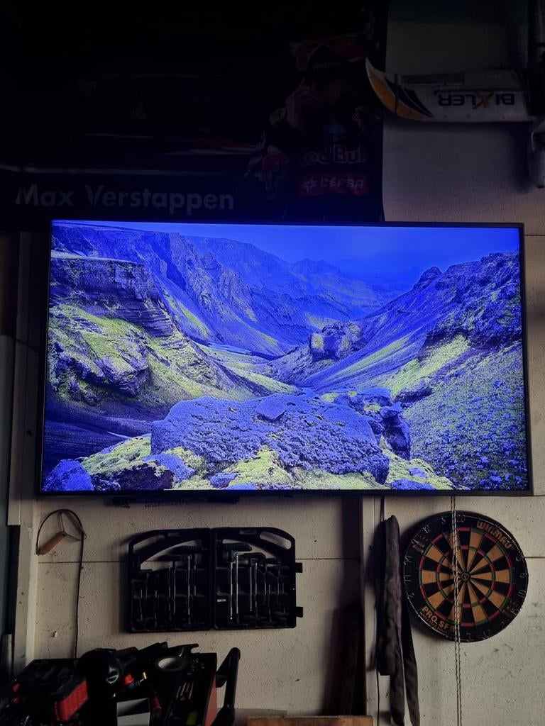 Samsung 75 inch tv, geeft blauw beeld, Ophalen