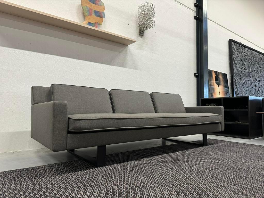 Nieuw Gelderland 7850 Bank 3 Zits stof Grijs Design l240, Nieuw, 75 tot 100 cm, Ophalen of Verzenden, Rechte bank