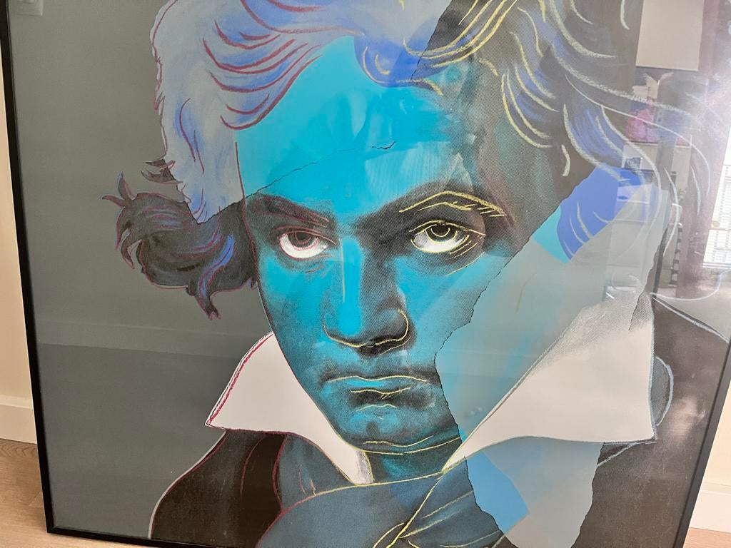 Modern schilderij Beethoven in blauw, Ophalen of Verzenden