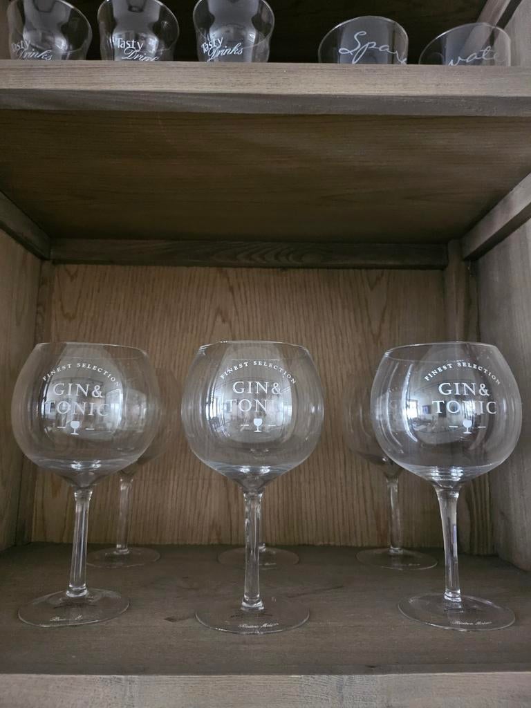 6 riviera maison gin tonic glazen nieuw, Verzamelen, Glas en Borrelglaasjes, Ophalen of Verzenden, Nieuw, Overige typen