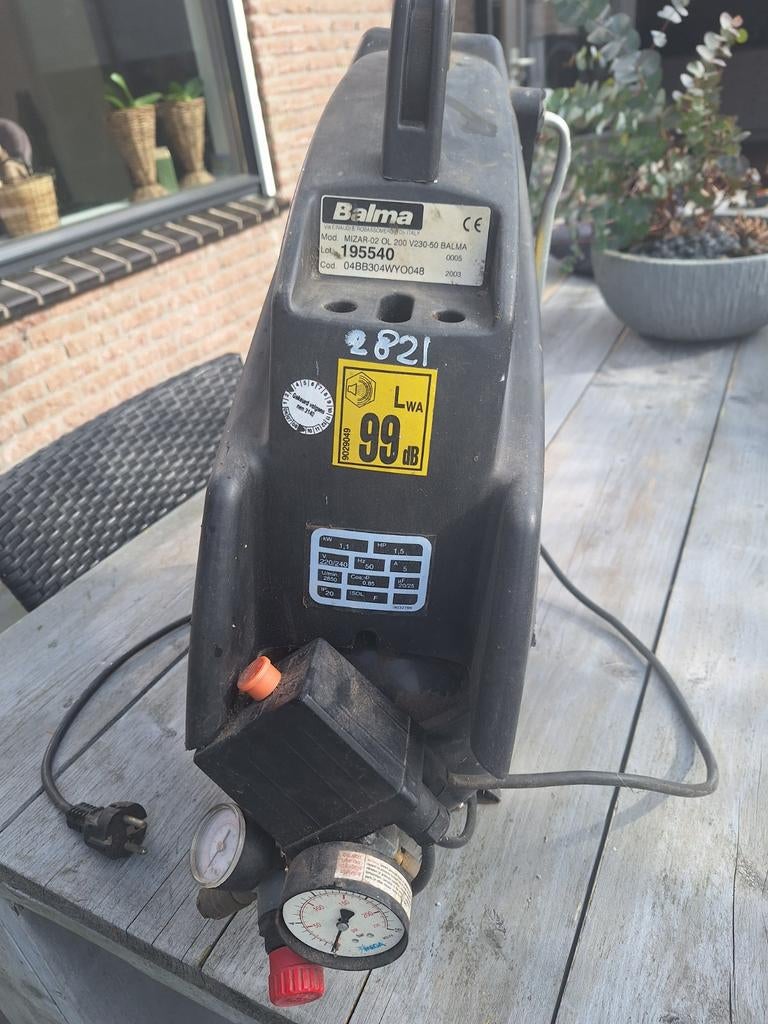 Balma Mizar 2002 Compressor - Compact en Krachtig, Gebruikt, 6 tot 10 bar, Ophalen of Verzenden, Minder dan 200 liter/min