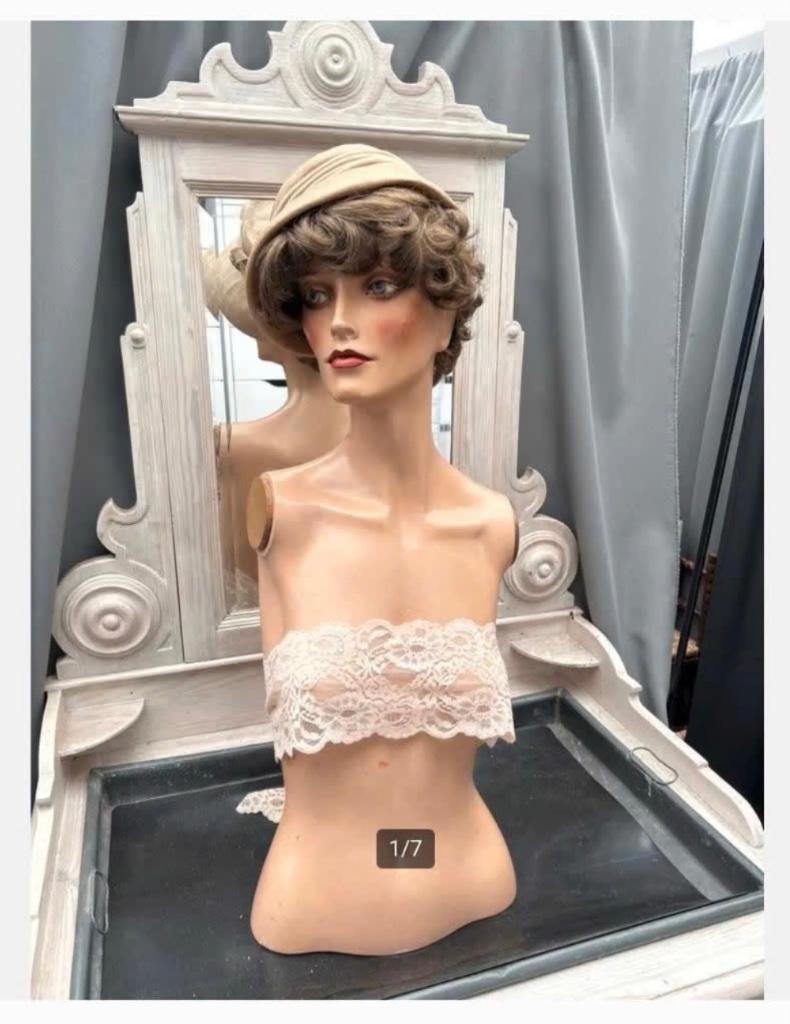 Vintage mooie mannequin Paspop met Pruik, Ophalen of Verzenden