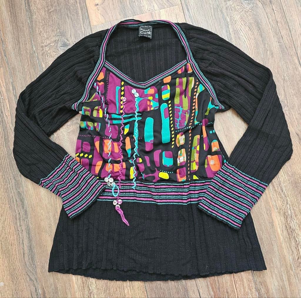 Pause cafe prachtige top mt 38 in zeer goede staat., Ophalen of Verzenden, Zo goed als nieuw, Maat 38/40 (M), Zwart