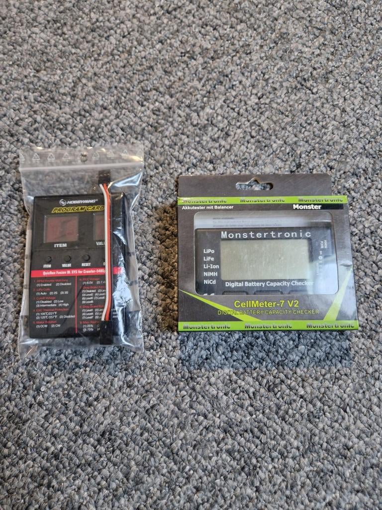 Hobbywing programmeerkaart + lipo checker, Ophalen of Verzenden, Zo goed als nieuw