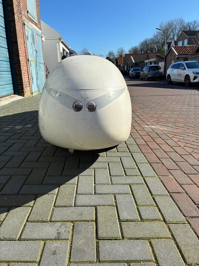 Quest velomobiel wit - Rijdt geweldig, compleet met extra's, Ophalen, Gebruikt, Overige merken, Cabine