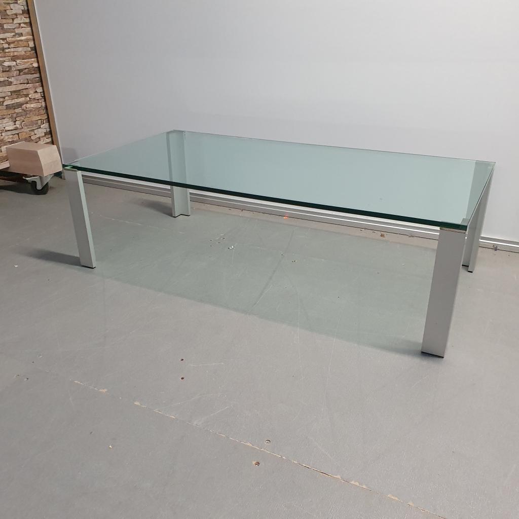Lourens Fischer glazen salontafel  - 140x70 cm, Niet ingevuld, Gebruikt, Niet ingevuld, Niet ingevuld