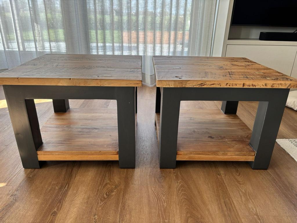 Bijzettafels set van 2, Ophalen, 50 tot 100 cm, Zo goed als nieuw, Minder dan 50 cm