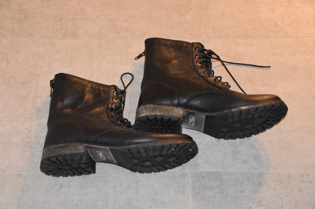 mooie zgan zwarte leren boots Kiomi maat 41, Kleding | Dames, Schoenen, Zwart, Ophalen of Verzenden, Zo goed als nieuw, Kiomi