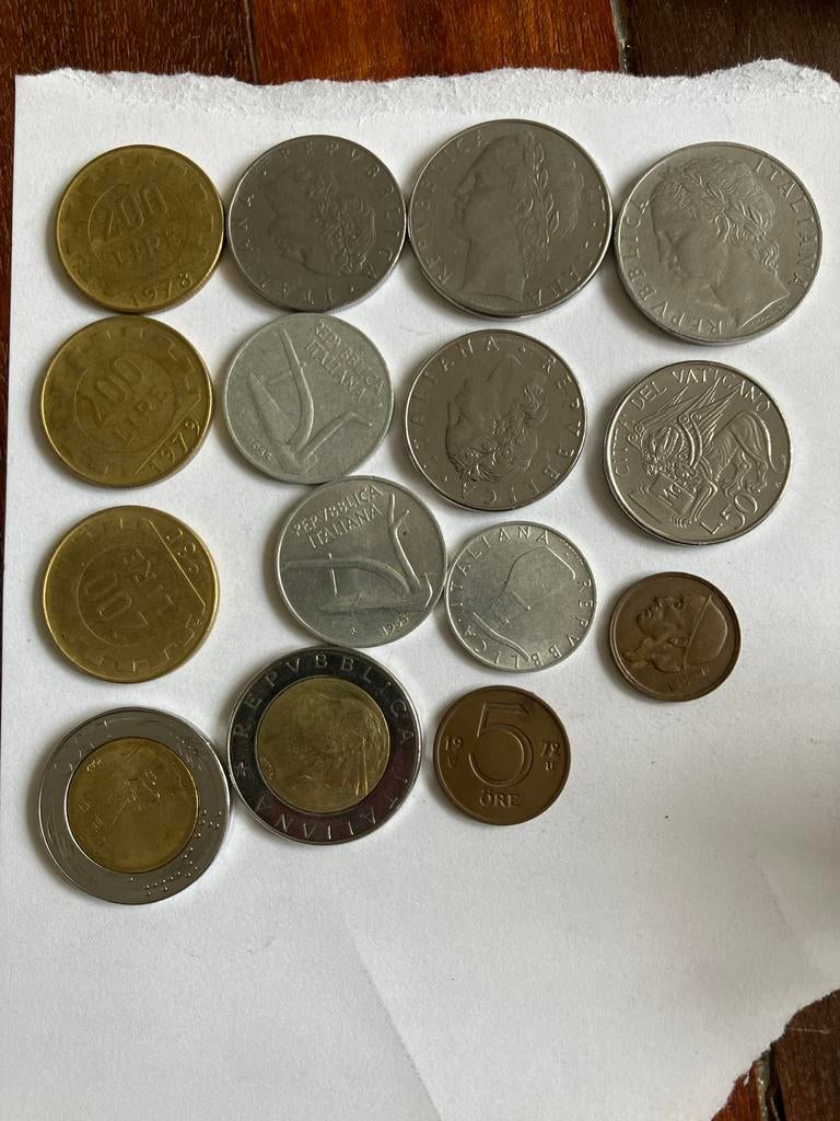 Diverse munten uit Italië, Vaticaanstad en Zweden, Postzegels en Munten, Munten | Europa | Niet-Euromunten, Ophalen of Verzenden