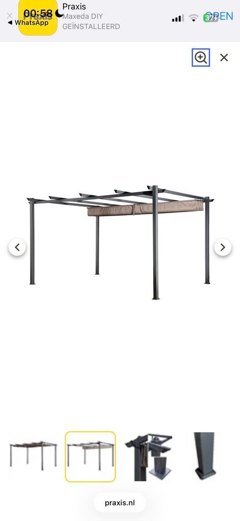 Grijze pergola, Tuin en Terras, Overkappingen, Ophalen, Gebruikt, Tuinpaviljoen