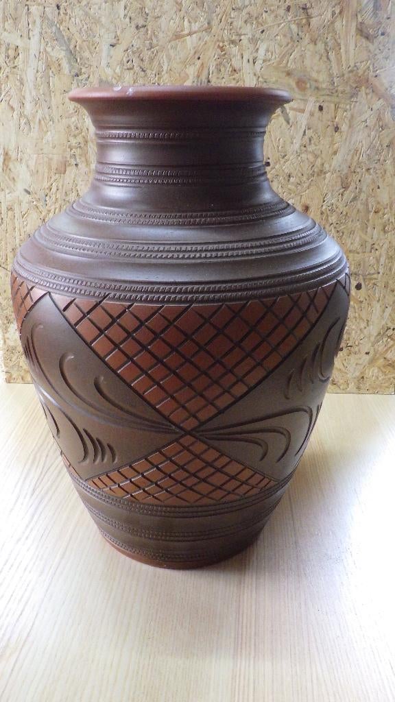 Jaren '60 Eiwa West Germany vloervaas, Huis en Inrichting, Woonaccessoires | Vazen, Gebruikt, Overige kleuren, Aardewerk of Porselein