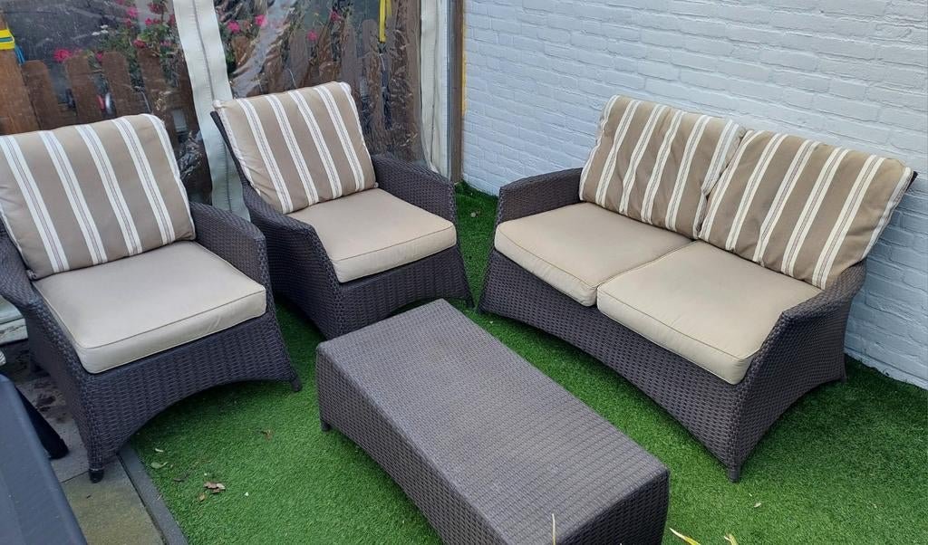 Leuk Tuinset/Loungeset + Handige Keter Opbergbox, Ophalen, Gebruikt, Kunststof