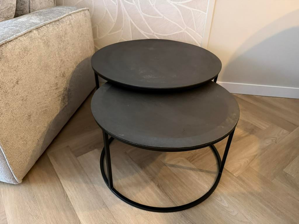 Salontafel staal, Ophalen, 50 tot 100 cm, Zo goed als nieuw, Minder dan 50 cm