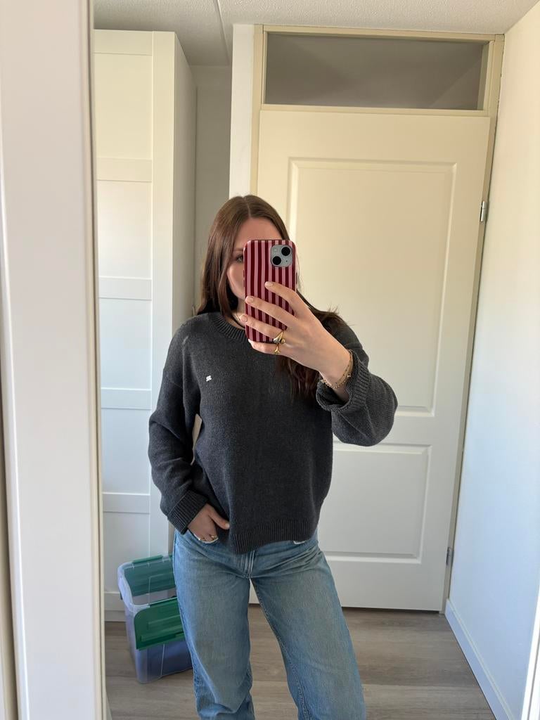 Knitted Sweater Donkergrijs, Ophalen of Verzenden, Zo goed als nieuw, Maat 36 (S), Grijs