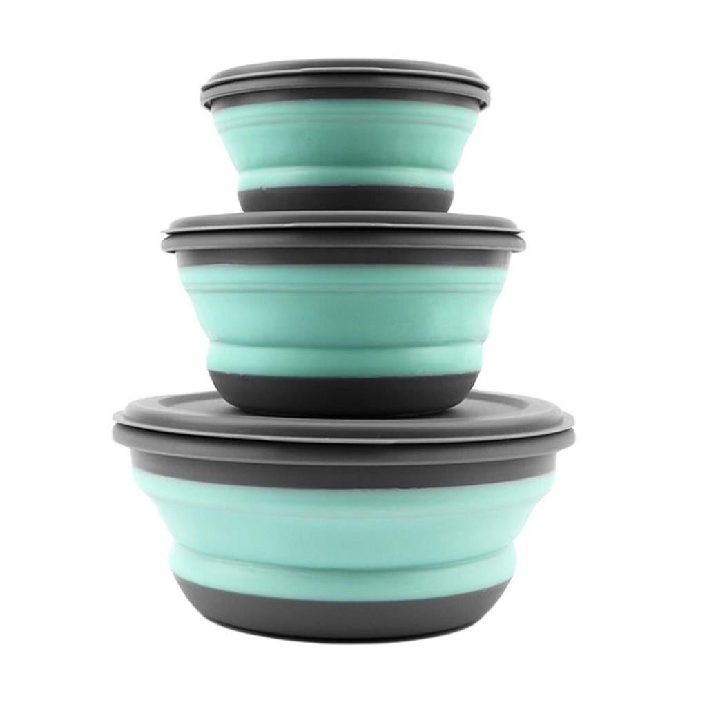 Set van 3 opvouwbare voedselcontainers. Nieuw, Huis en Inrichting, Keuken | Tupperware, Nieuw, Overige typen, Groen, Ophalen of Verzenden