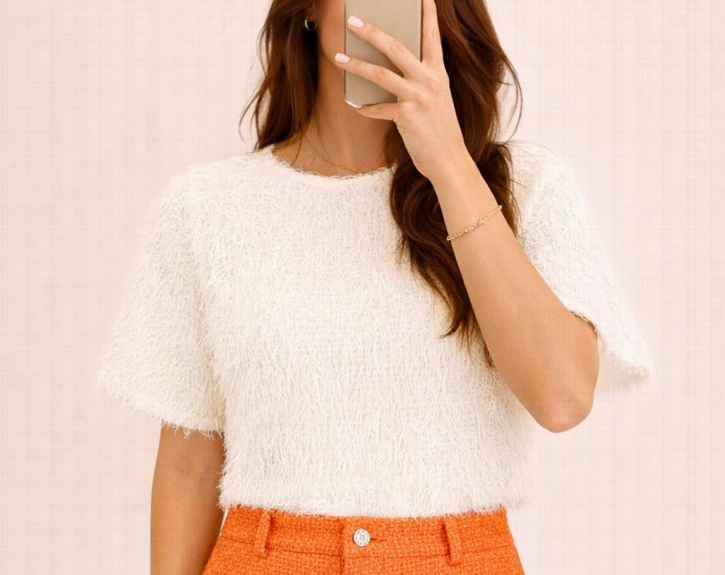 Franje top, Maat 38/40 (M), Wit, Nieuw, Ophalen of Verzenden