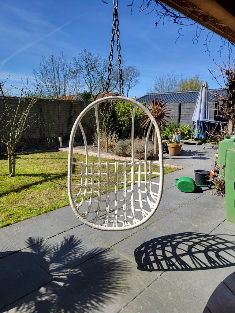 Sissy-Boy Homeland Hangstoel - Wit Wicker, Ophalen of Verzenden, Gebruikt, Wicker