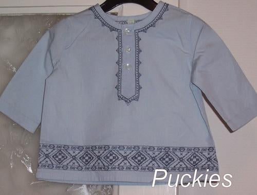 Maat 98 Blauwe Monsoon top NIEUW (7503) a, Meisje, Nieuw, Ophalen of Verzenden, Shirt of Longsleeve