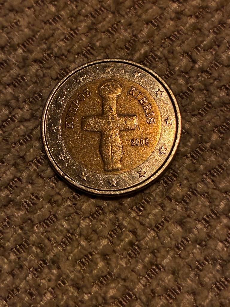 2 Euro munt Cyprus 2008, Ophalen, Cyprus, 2 euro